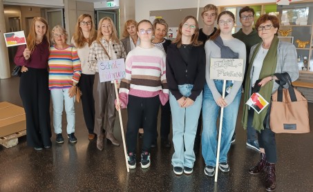 Gruppenfoto mit Mitschülerinnen