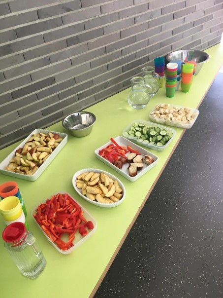 Es gibt Obst und Gemüse